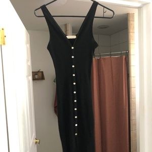 Black midi dress